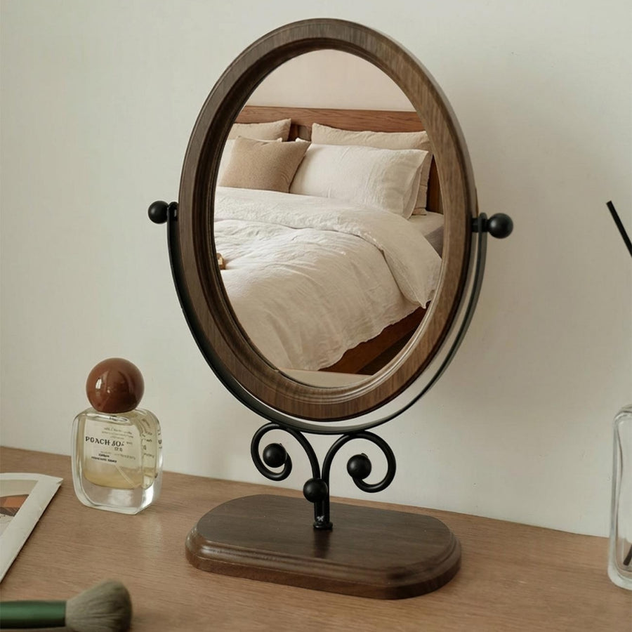 European Style Desktop Simple Makeup Rotating Mirror