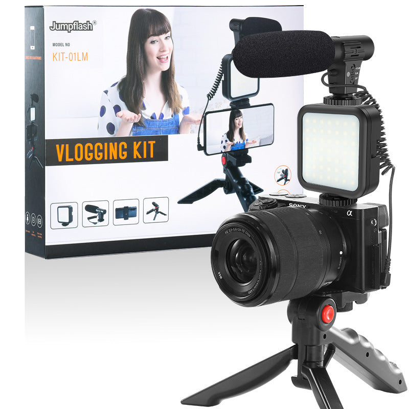 Compatible with iOS, Profession Vlog Tripod Kit Vlogging Photography With Smartphone Video Studio