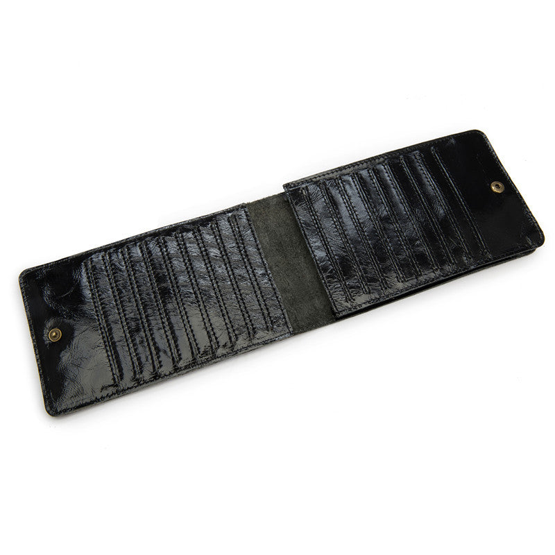 Men's Long Mobile Phone Bag Money Bag Head Layer Cowhide Crazy Ma Card Bag Wallet Card Clip Big Clip Thin