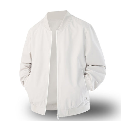 Mens Baseball Jacket Springautumn Trendy Solid Color Relaxed