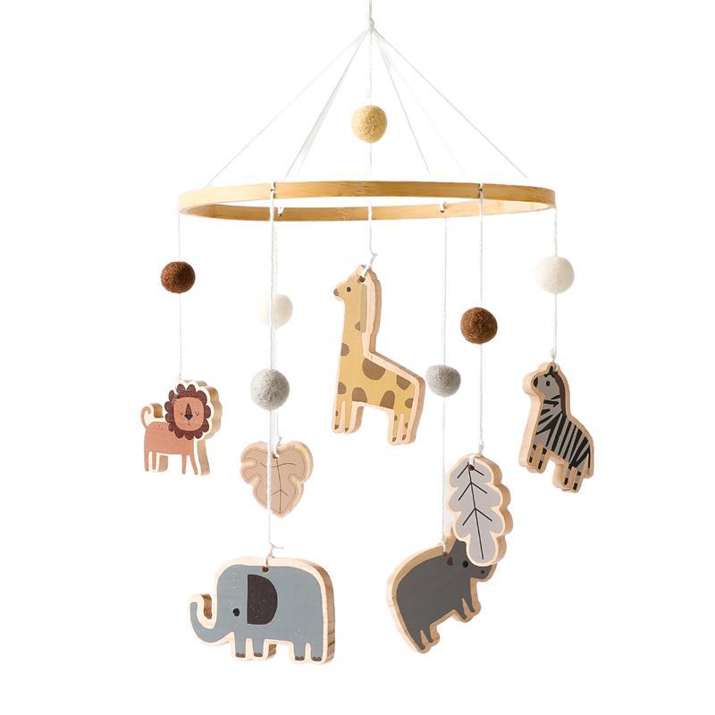 Dier themed wind chime lion crib bell
