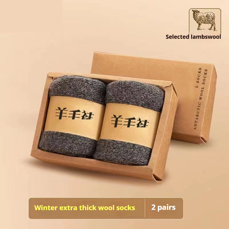 Wool Socks With Thick Merino Winter Midsole