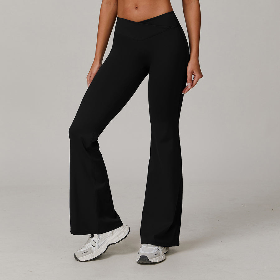 High Waist Running Sports And Leisure Skinny Versatile Bell-bottom Pants Women