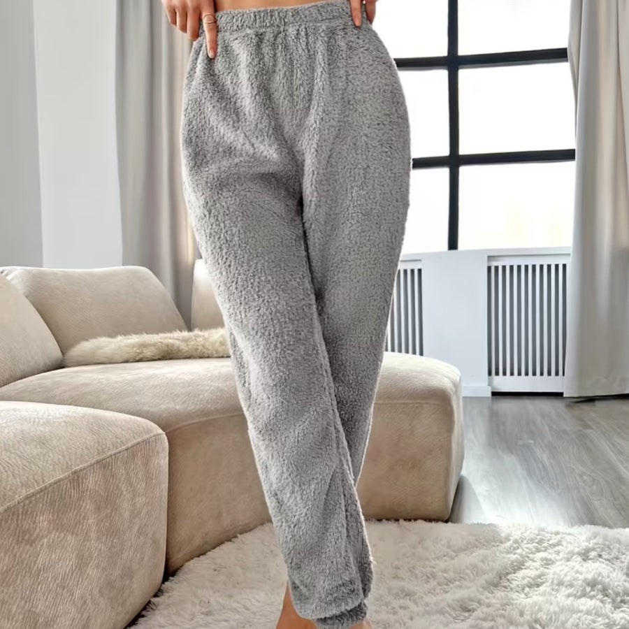 Casual Solid-color Pants Sweatpants Pajama Loungewear