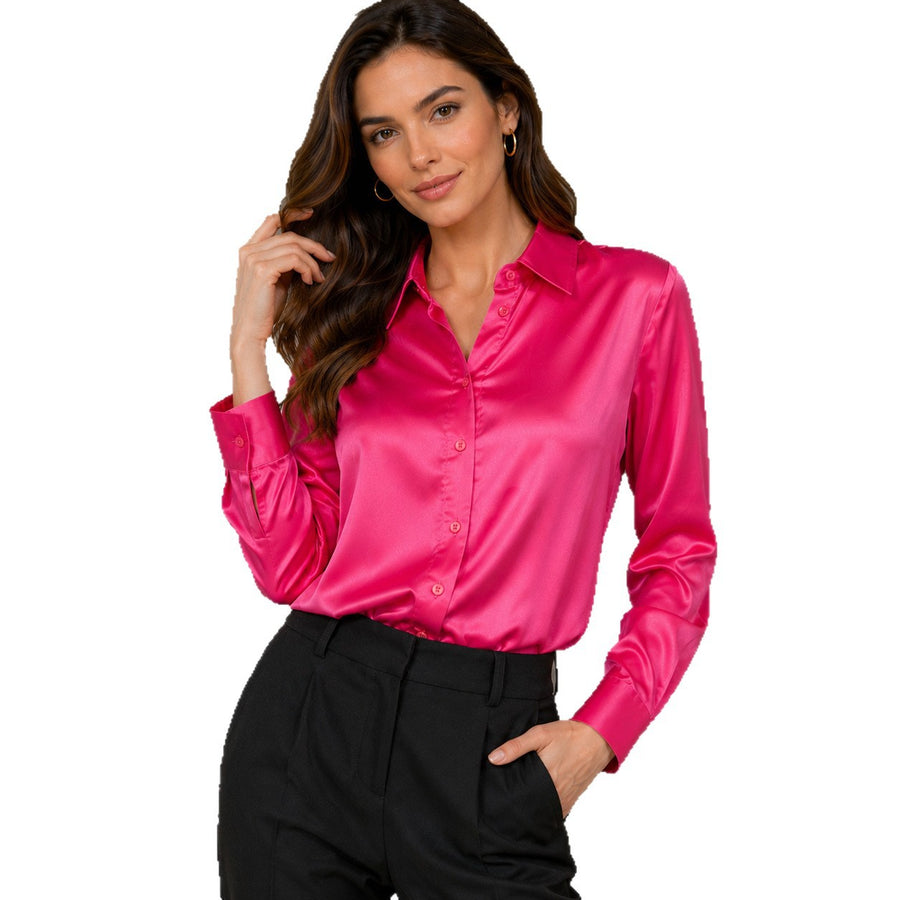 European And American-style Casual Solid-color Long-sleeved