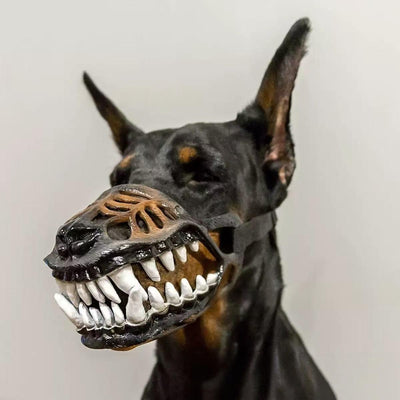Scary Animal Muzzle Bloody Fangs Latex Headgear Halloween Haunted House Escape Room Prank Prop