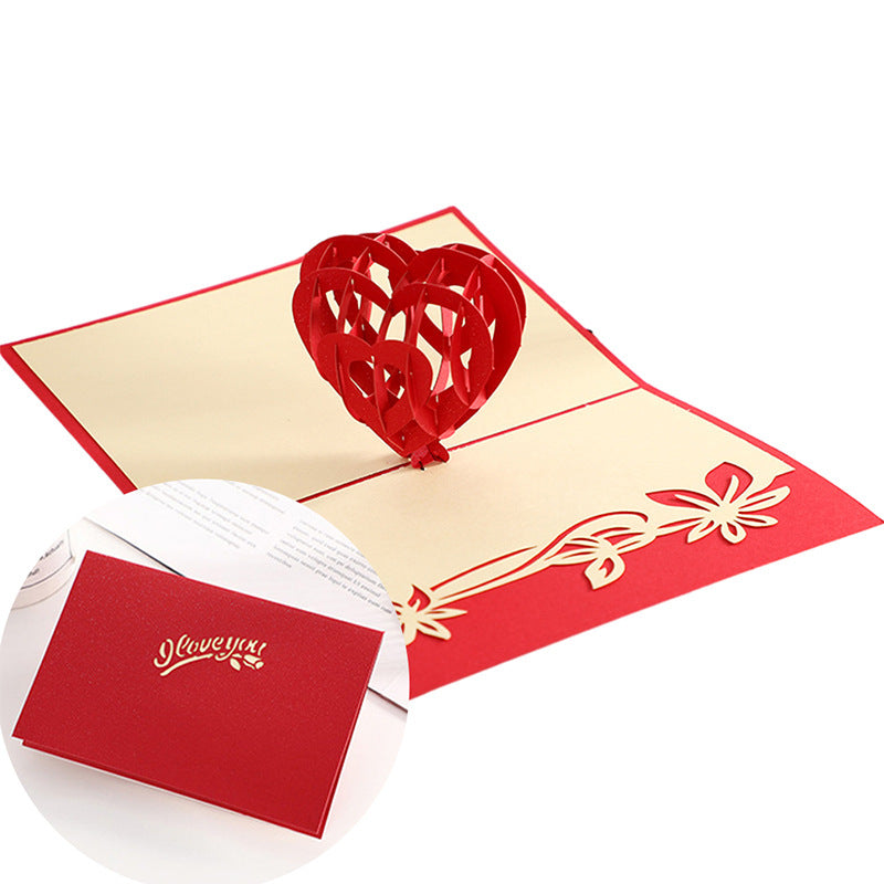 3D Greeting Card Love Tree Creative Valentine's Day