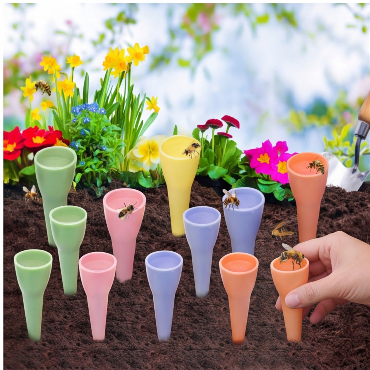Set 10 bee insect waterers