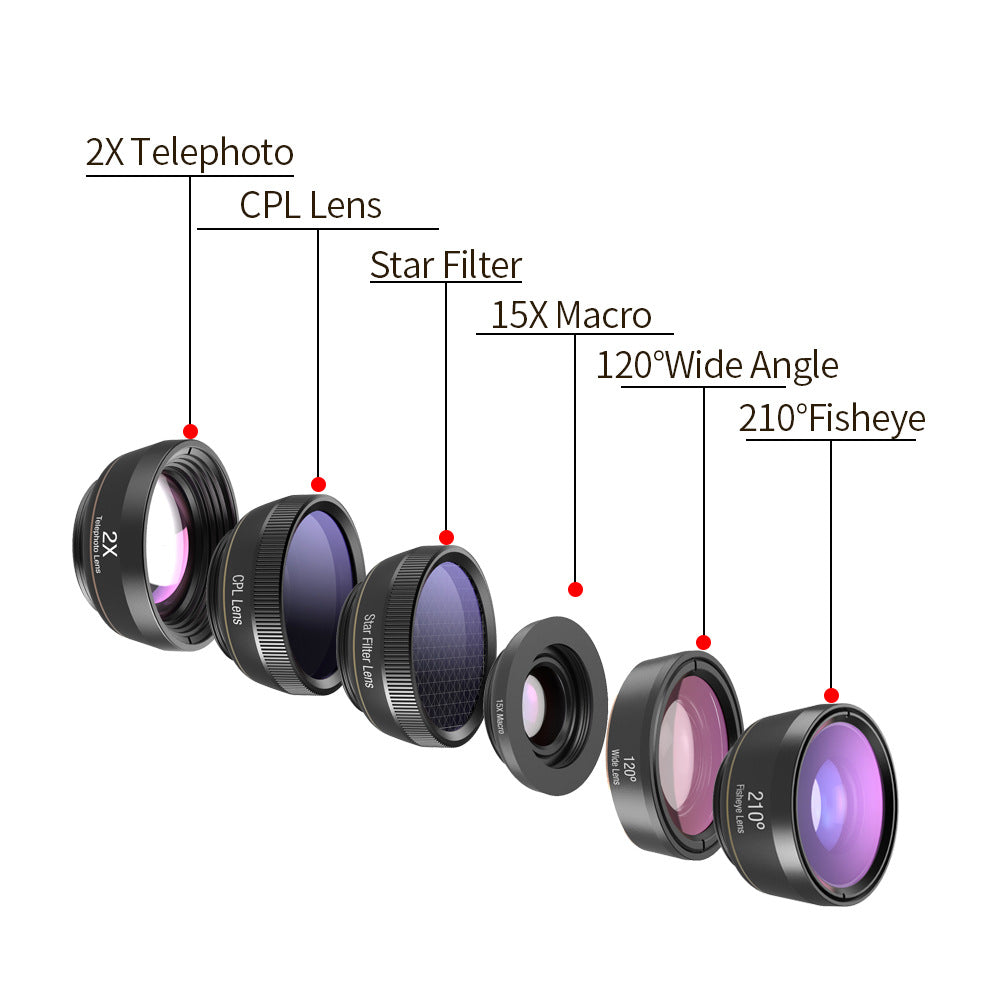 6 in 1 Mobile Phone Lens Set