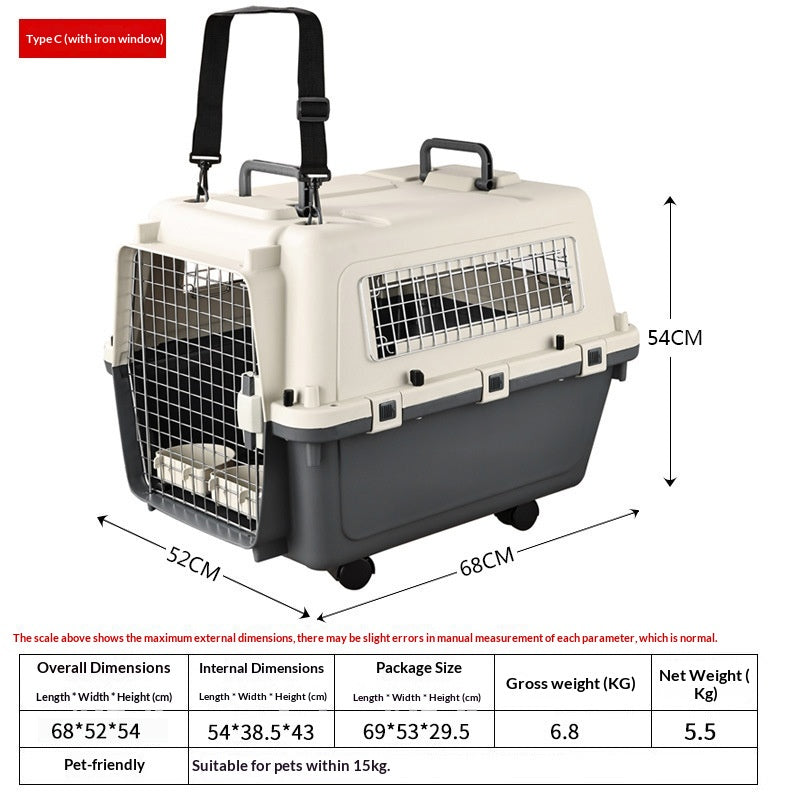 Huisdiertas wiels iata airline approved dubbel