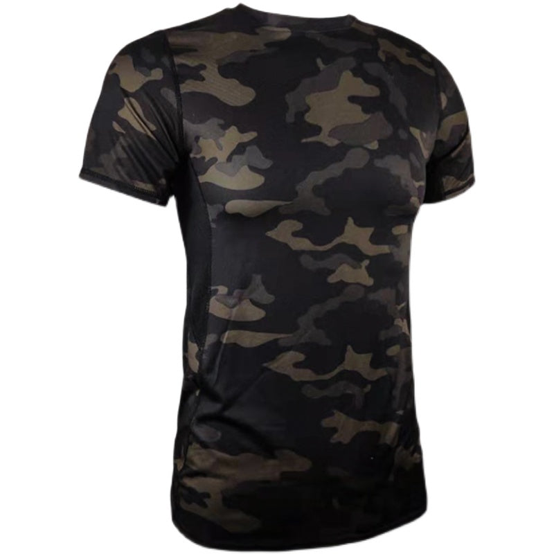 Slim-fit Casual Crew-neck Python-pattern T-shirt for Men