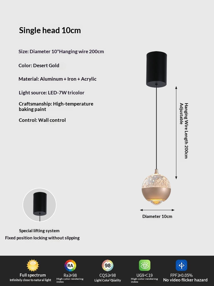 Italian-style Minimalist Bedside Pendant Lightluxury