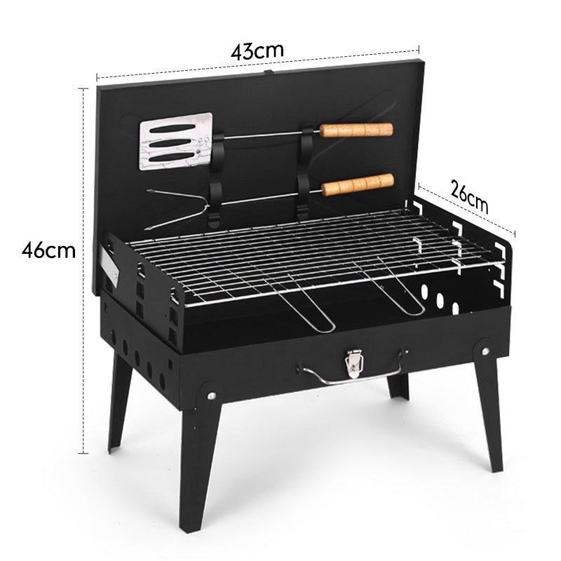 Buiten opvouwbaar barbecue grill ingebouwd
