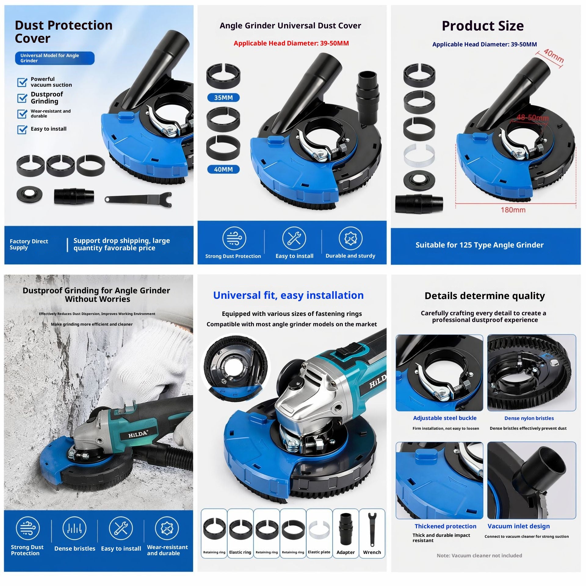 Angle grinder stofhoes polishing machine accessoire