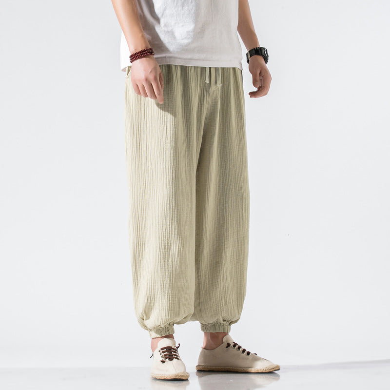 Thin Pants Plus Size Casual Pants Harem Wide Leg Men