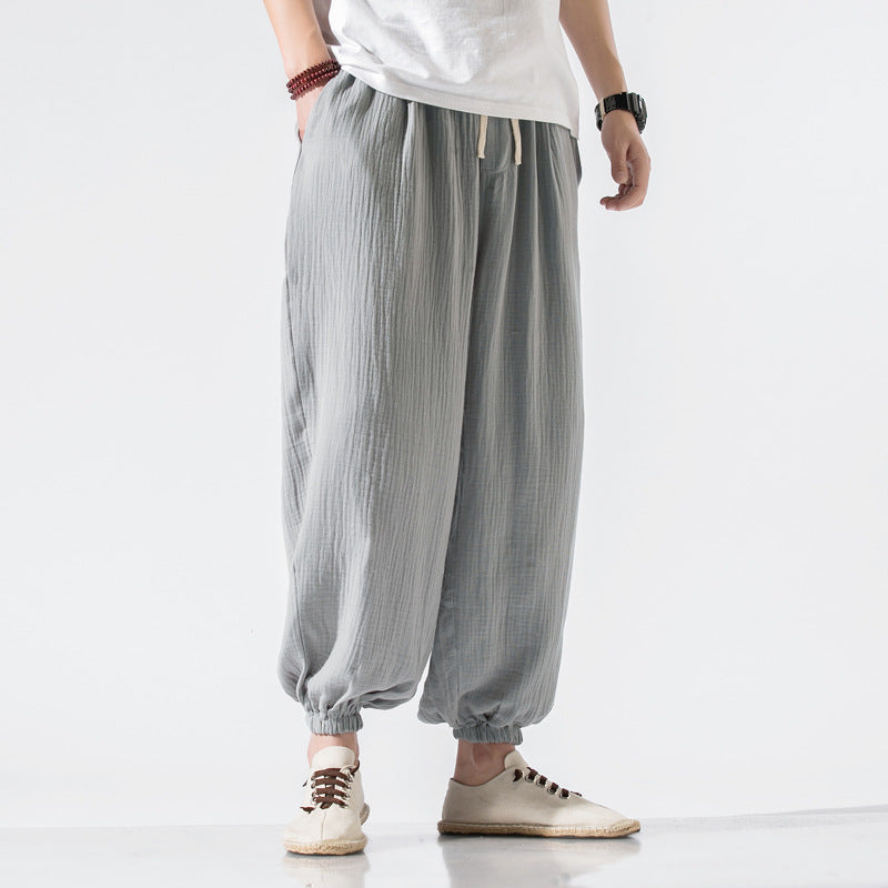 Thin Pants Plus Size Casual Pants Harem Wide Leg Men