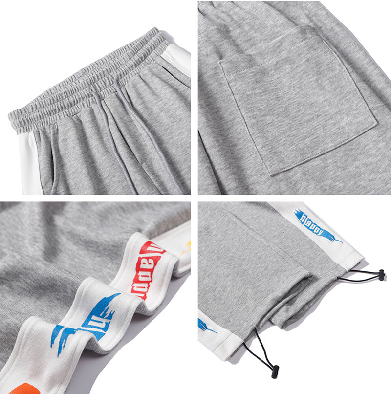 Printed Trousers With Drawstring Trousers For Men And Women Loose Straight-Waist