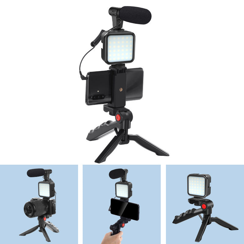 Compatible with iOS, Profession Vlog Tripod Kit Vlogging Photography With Smartphone Video Studio