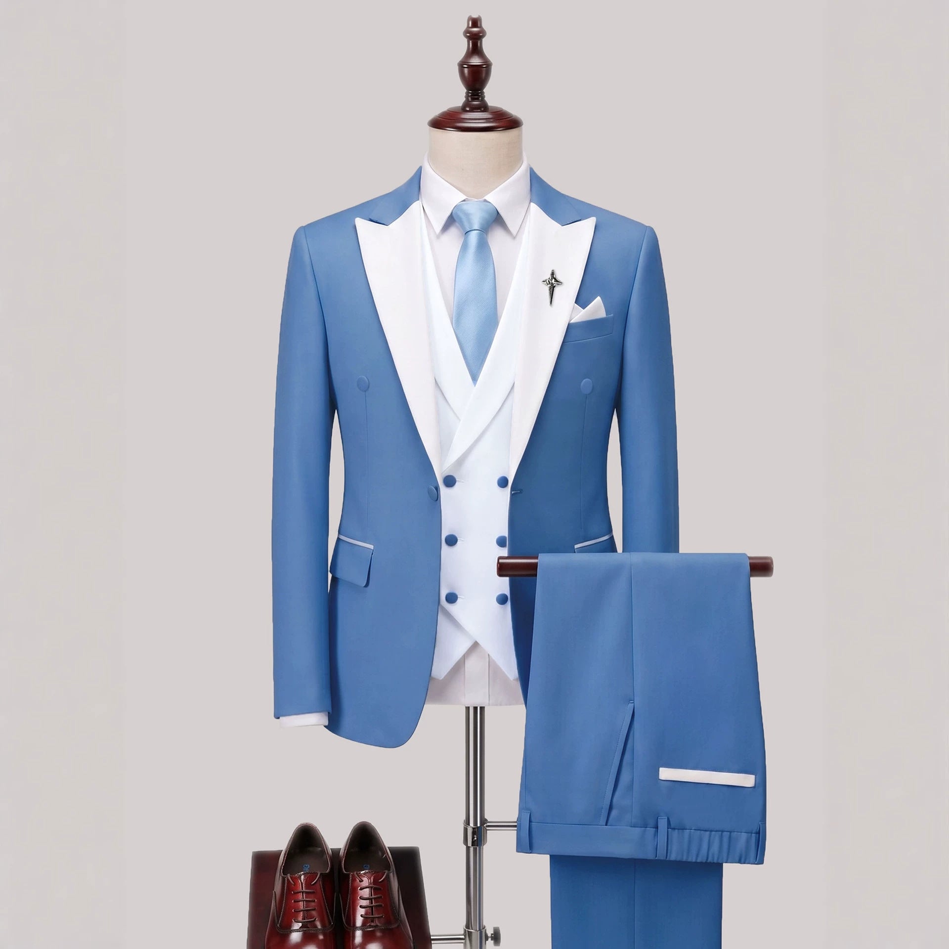 European And American Three Piece Suit Waistcoat Trousers Business Style