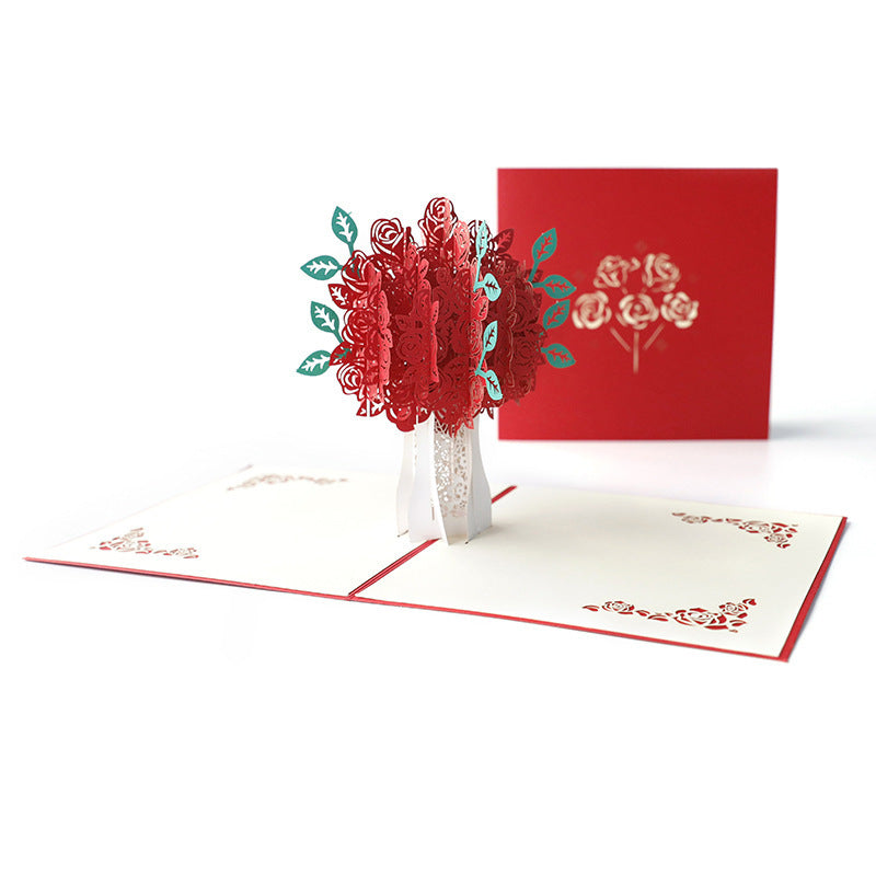3D Greeting Card Love Tree Creative Valentine's Day