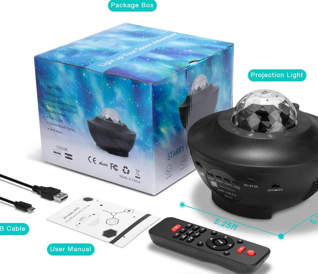 Led Bluetooth Music Projector Light