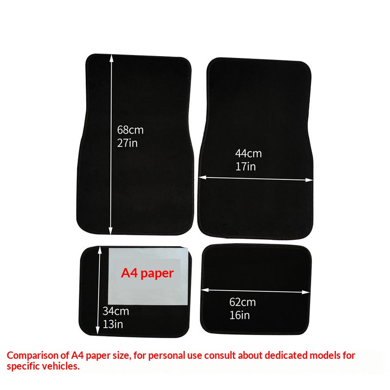 Full Set of Anti-slip Velvet Car Floor Mats