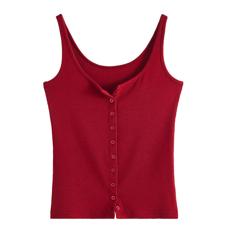 Designer-style Slim-fit Versatile Sleeveless Topperfect For Layering Or Wearing On Its Own
