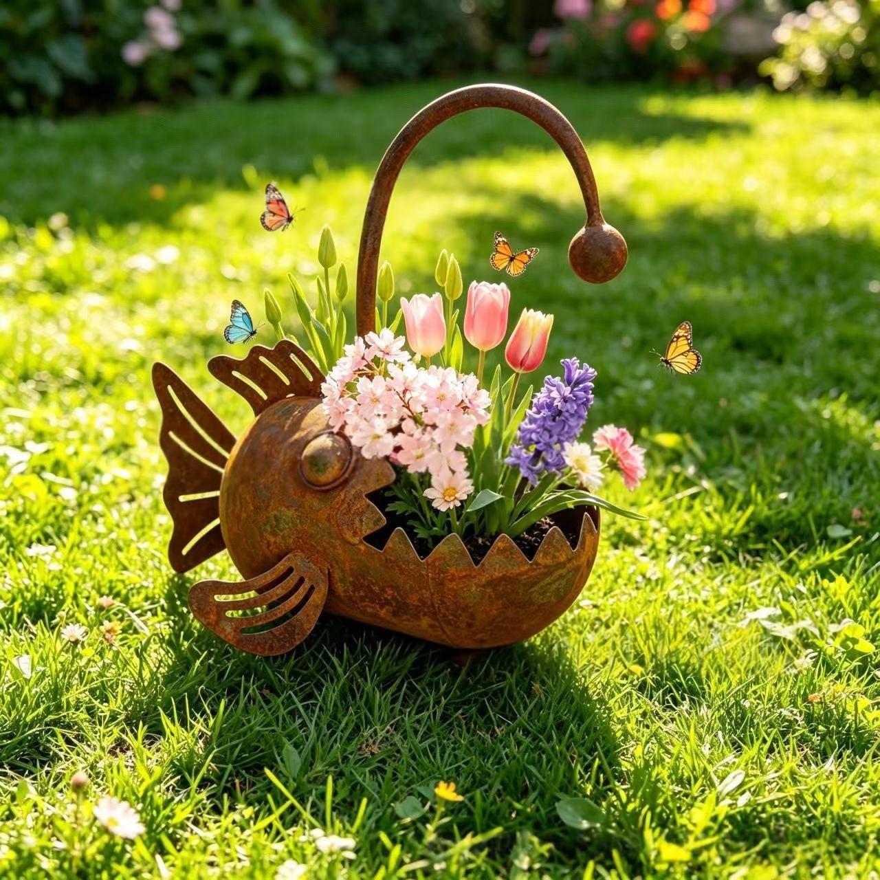 Balkon buiten fantasy fish gevormd art decoratief