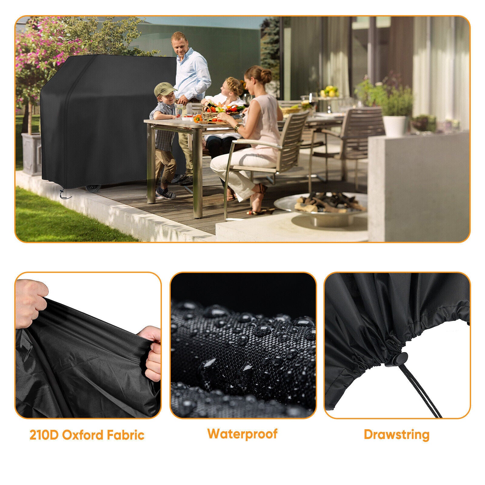 Stevig barbecue hoes waterdicht gas smoker
