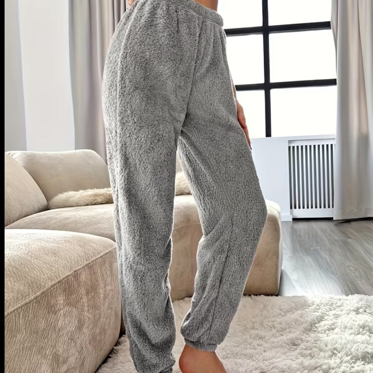 Casual Solid-color Pants Sweatpants Pajama Loungewear