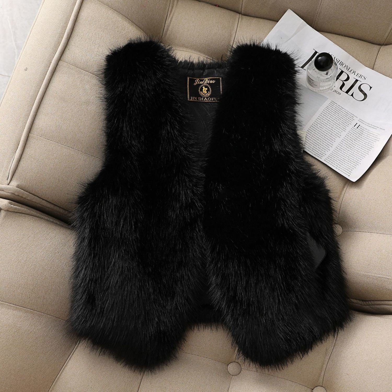 Womens Winter Wool Fur Warm Vest