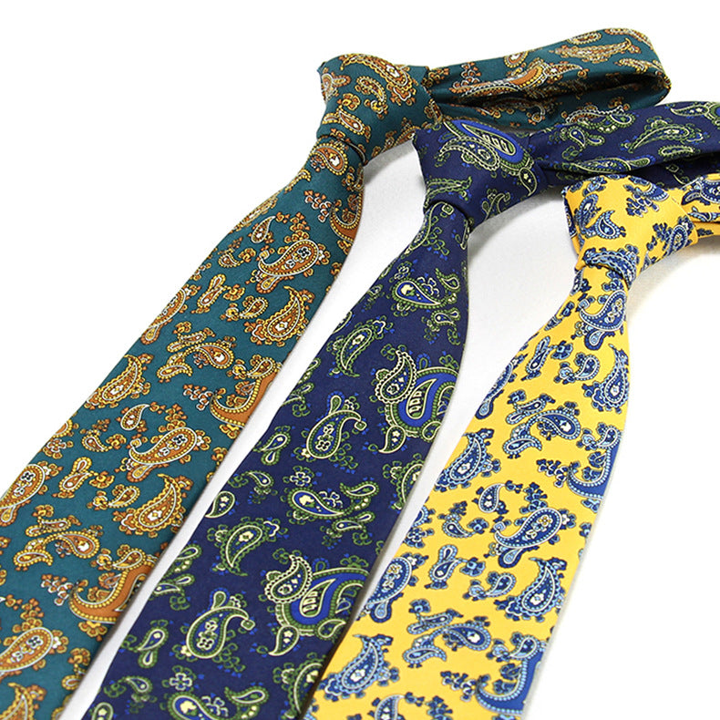 Korean-style Retro Hong Kong Style Floral Casual Tie