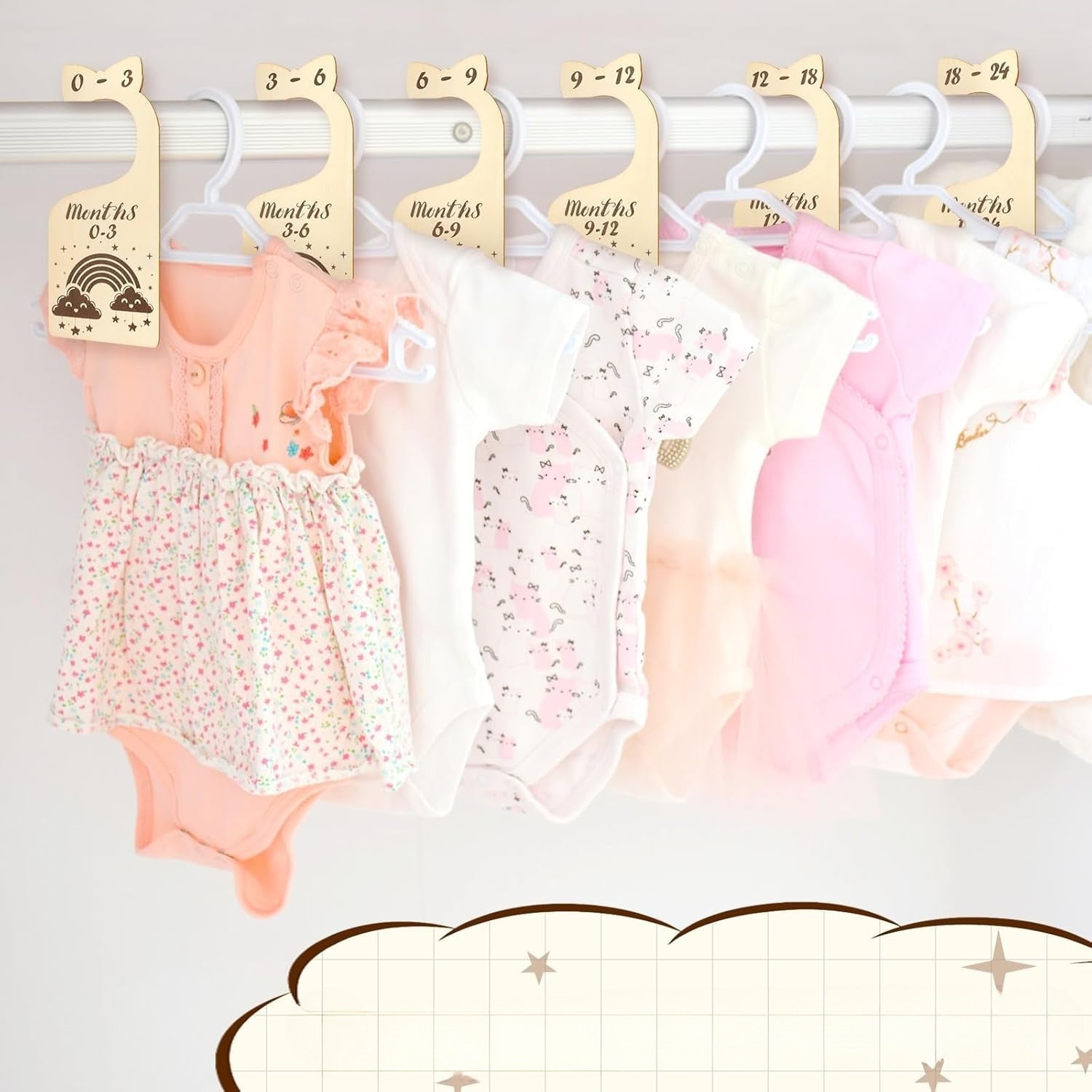 Colorful 6 delig rainbow kleding verdeler set