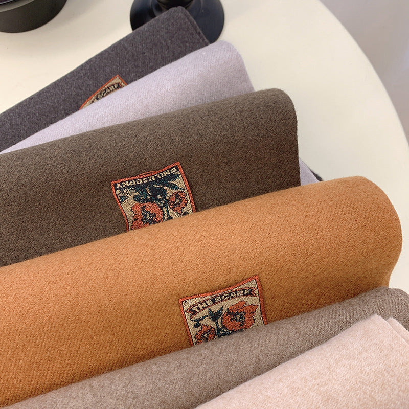 Versatile Solid-Color Warm Scarf For Women