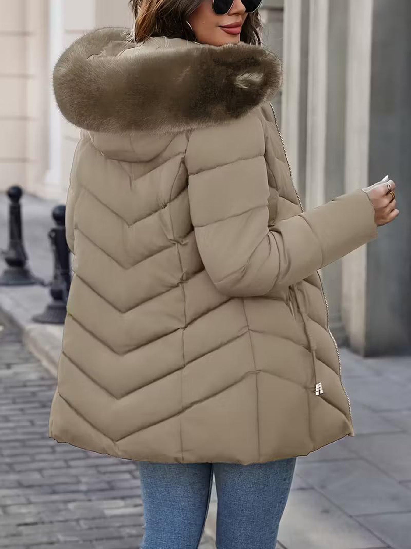 Mid-length Casual Versatile Cotton-padded Coat For Women