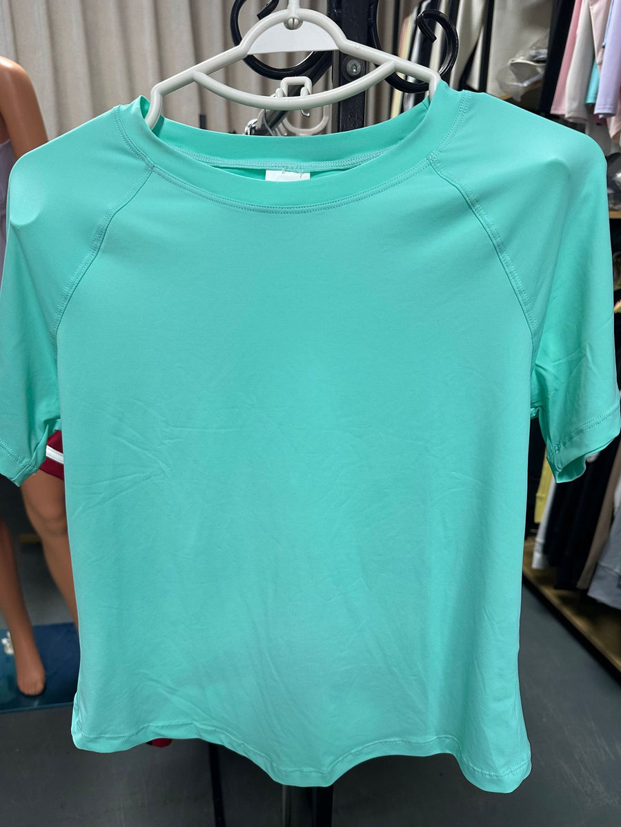 Summer Crew-neck Athletic-style Figure-flattering Yoga Top