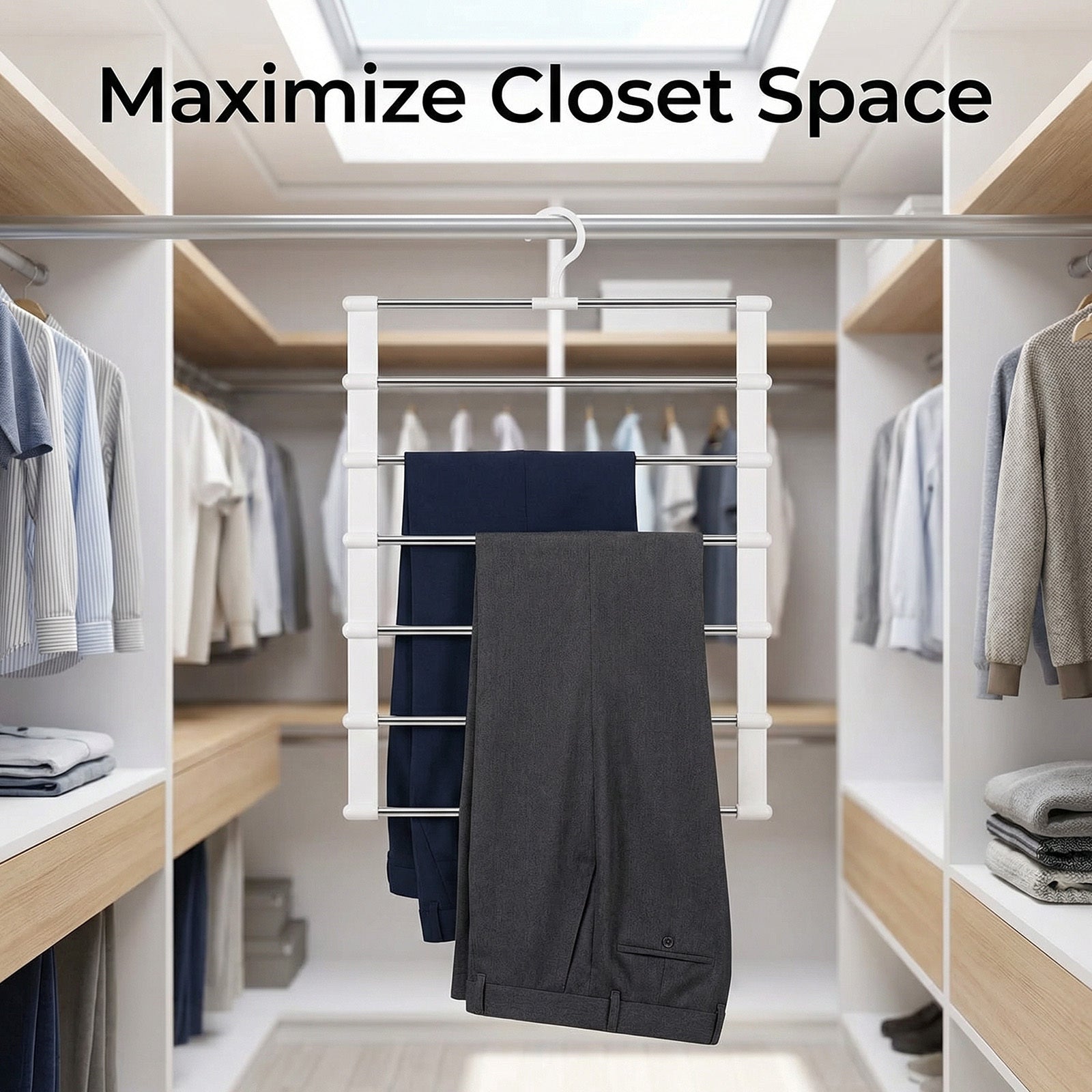 Set 3 ruimtebesparend hangers 7 trouser
