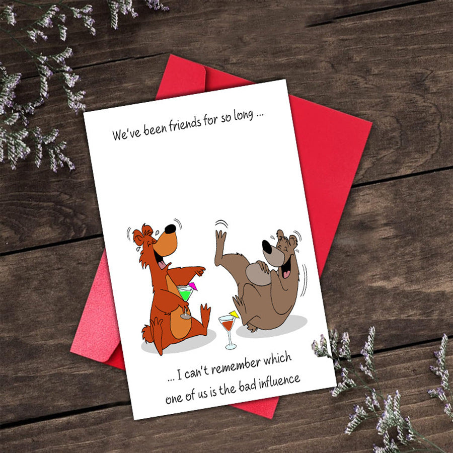 Birthday Greeting Card Funny Text Cartoon
