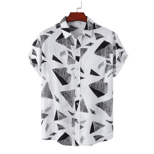 Mens Relaxed-fit Short-sleeve Vintage Shirt