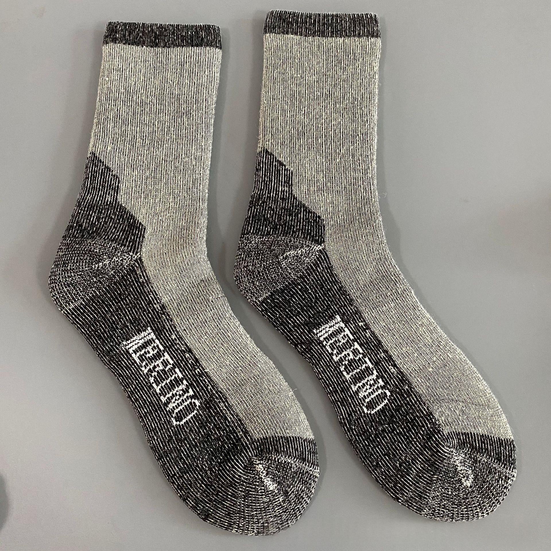 Wool Outdoor Hiking And Mountaineering Thickened Warm Ski Socks For Fall And Winter