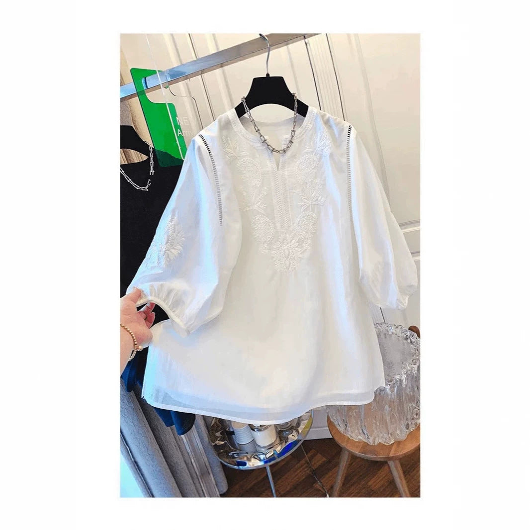 Relaxed Fit Designer Inspired Shirt For Plus Size Women