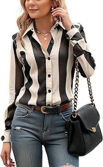 Irregular-pattern Digital-print Long-sleeve Shirt