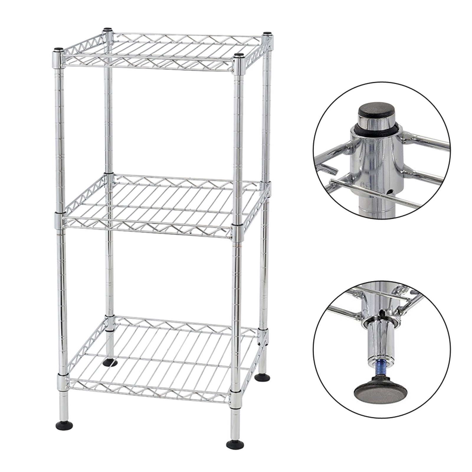 3tier draad schap rek metaal opbergplank kast
