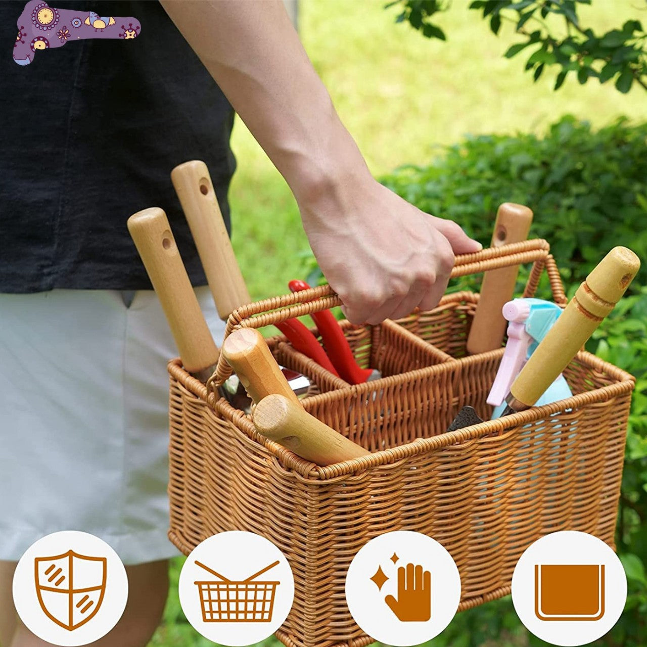 Hand Tools Pruning Scissors Gloves With Wooden Handle