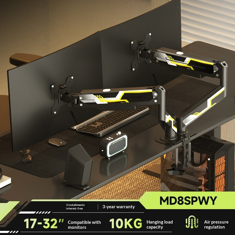 Dual monitorstandaard mechanical cantilever two