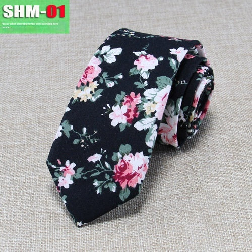 Narrow Casual Patterned Tie for Men