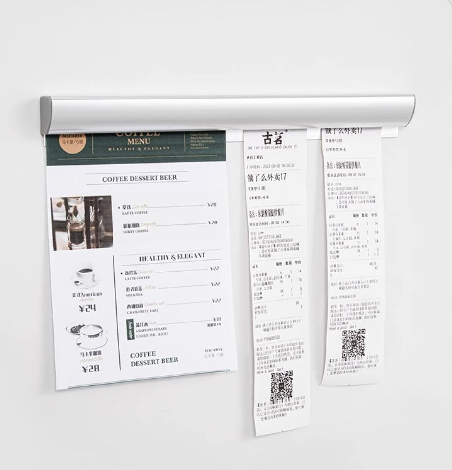 Aluminium legering enkel documenten clip menu houder