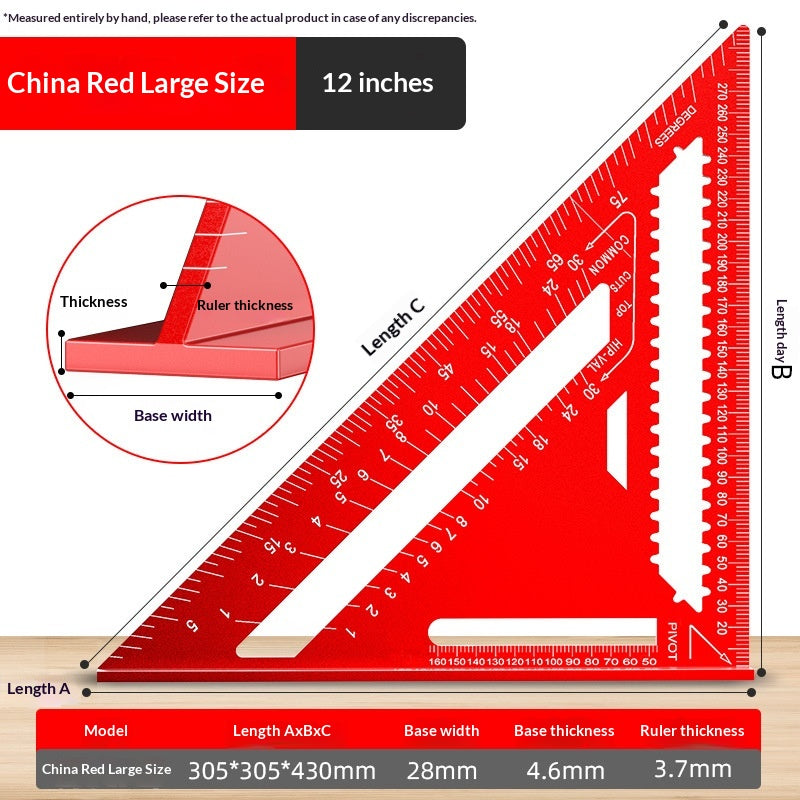 Thickened High-precision Aluminum Alloy Carpenters Triangle