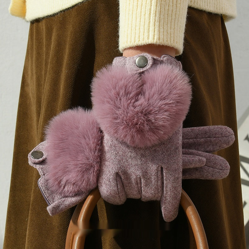 Winter New Cashmere Gloves For Women