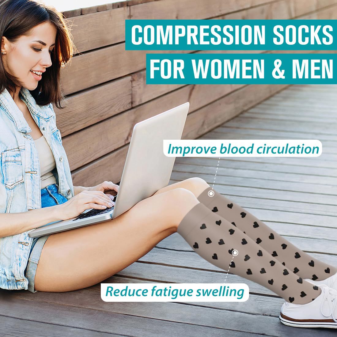 Compression Leg Sleeves Athletic Socks For Men And Women